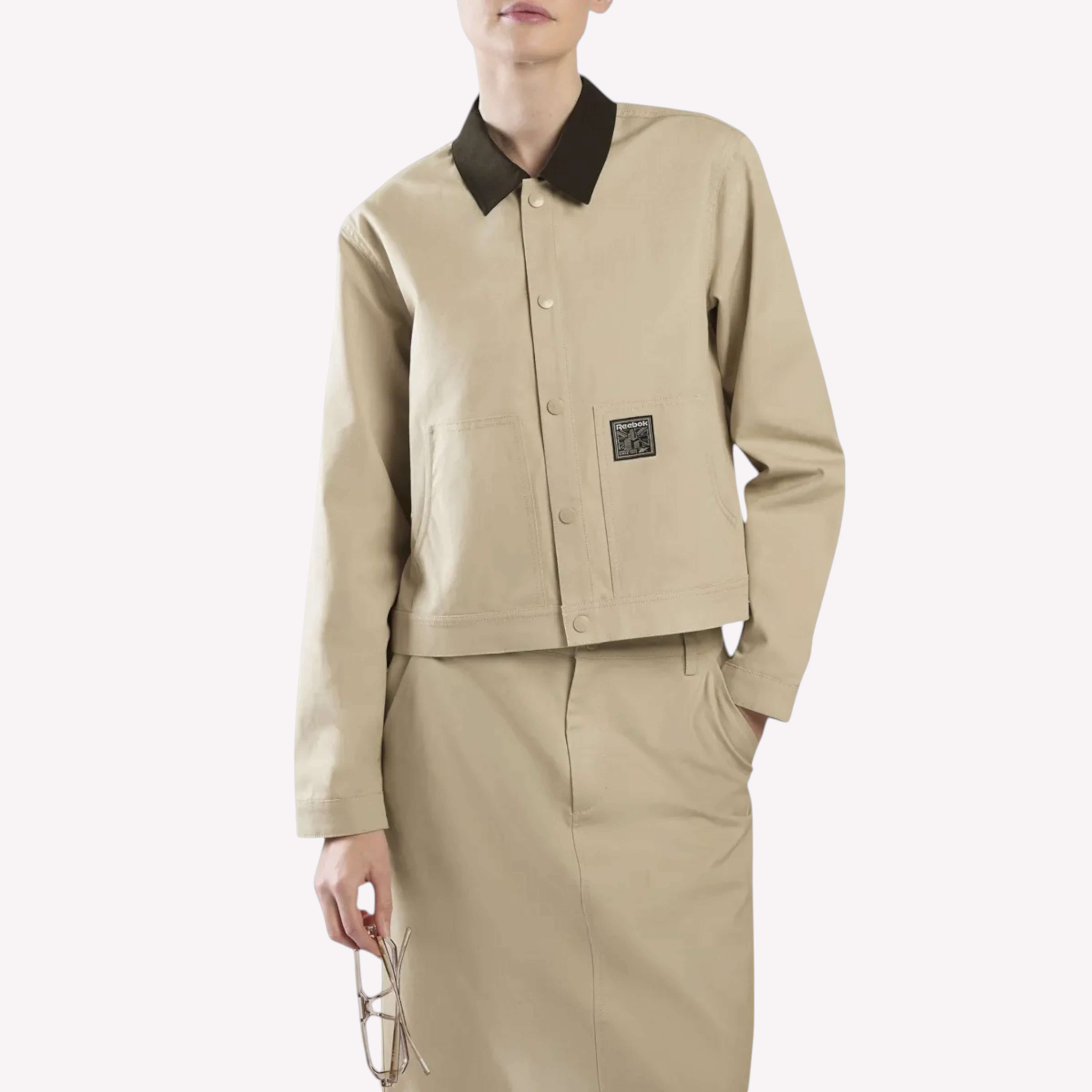 Chamarra Workwear Cropped Canvas Jacket