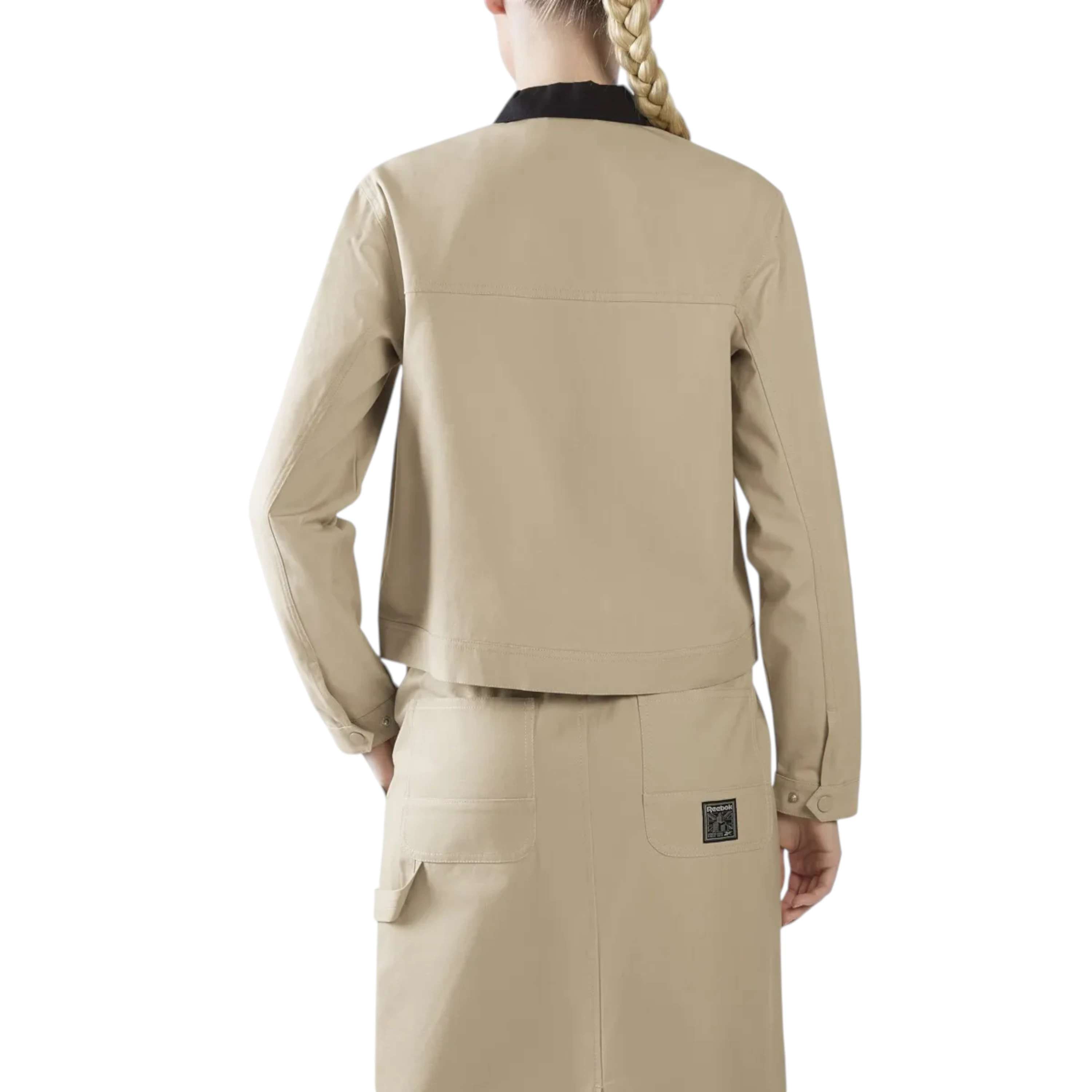 Chamarra Workwear Cropped Canvas Jacket