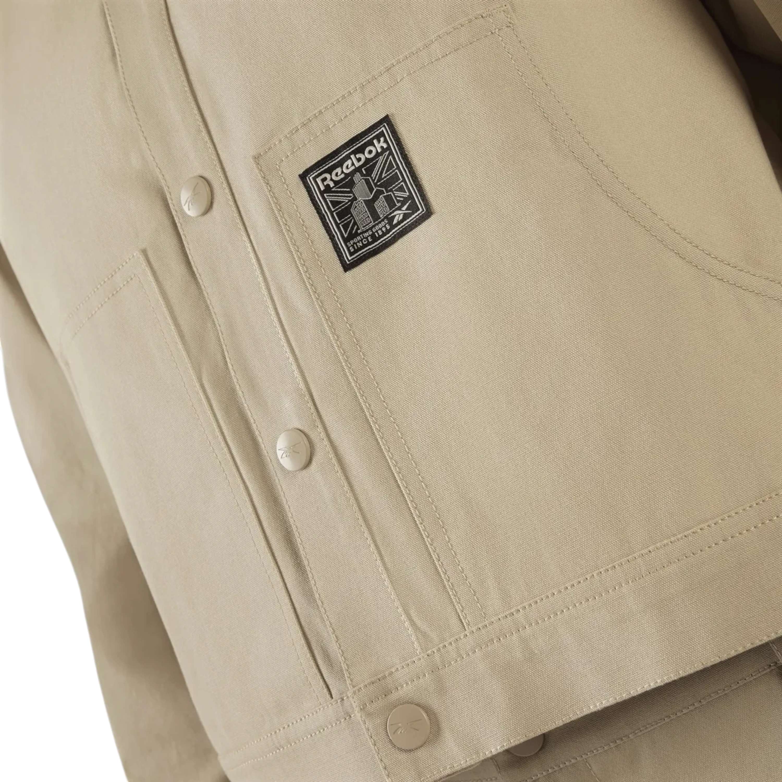 Chamarra Workwear Cropped Canvas Jacket image number 3