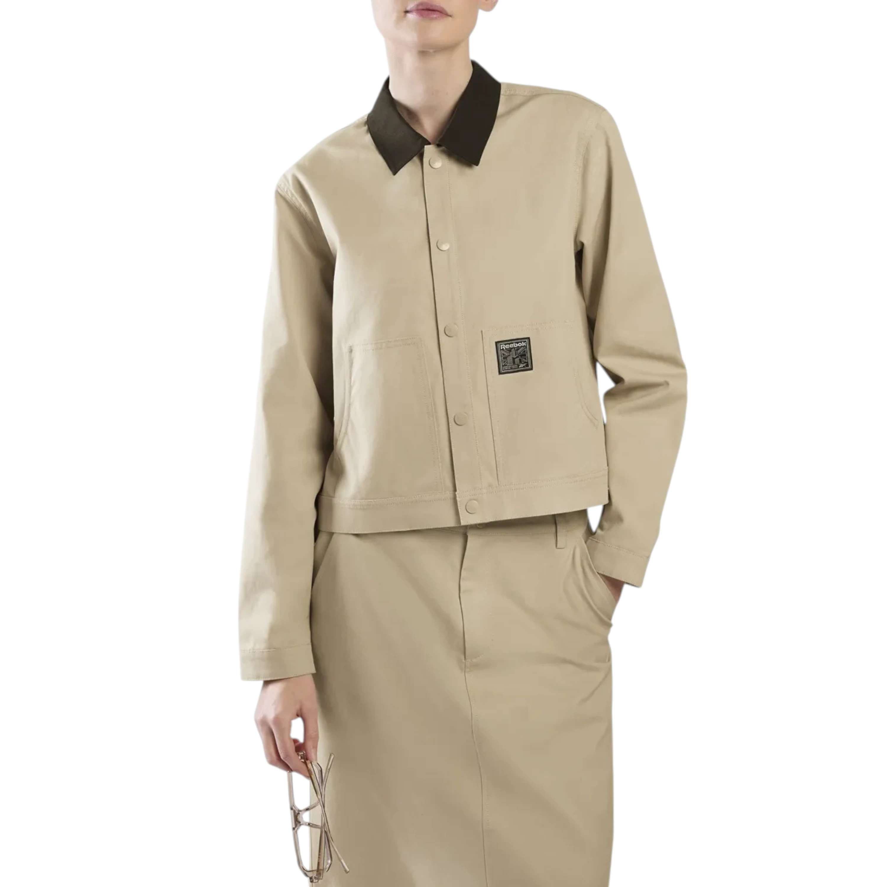 Chamarra Workwear Cropped Canvas Jacket