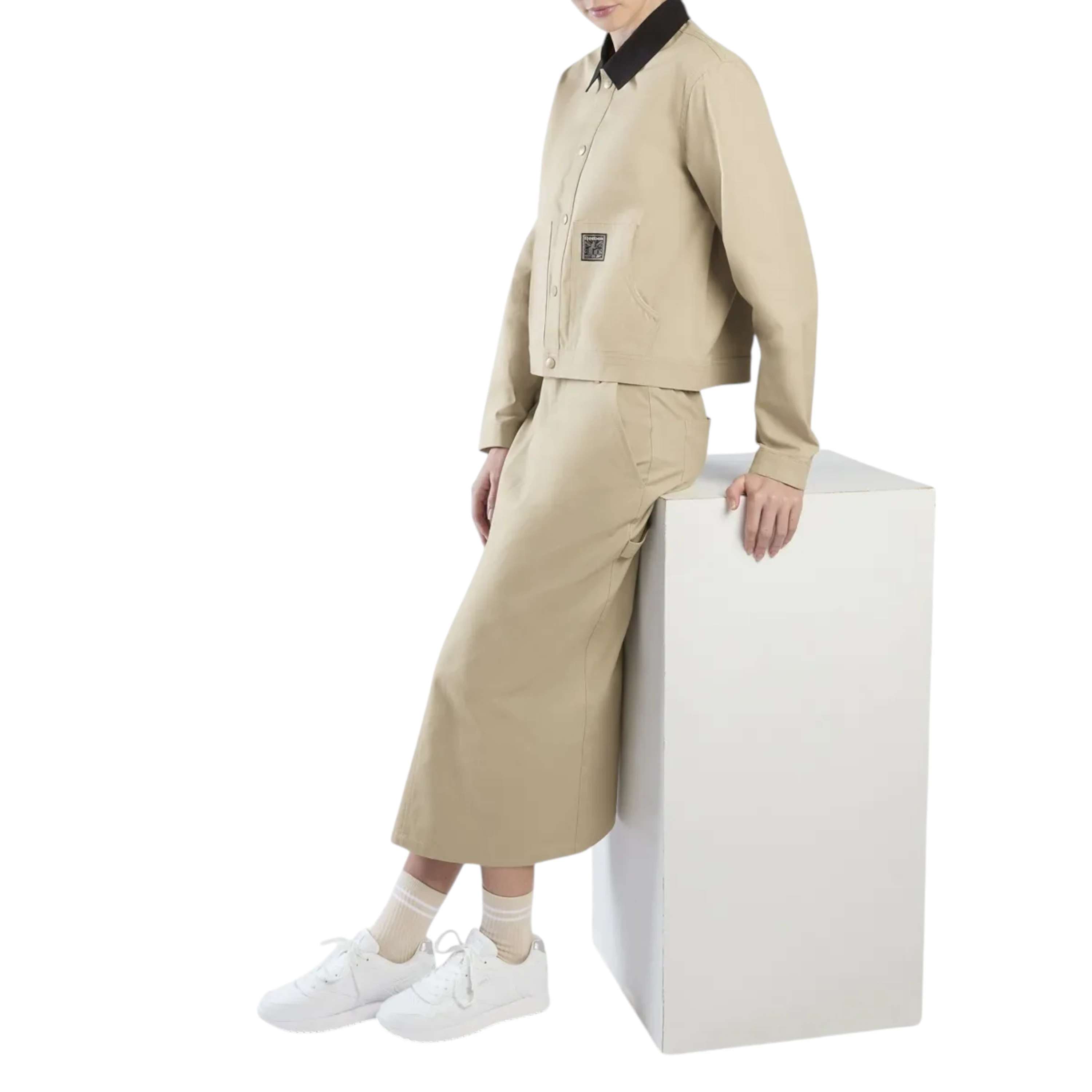 Chamarra Workwear Cropped Canvas Jacket