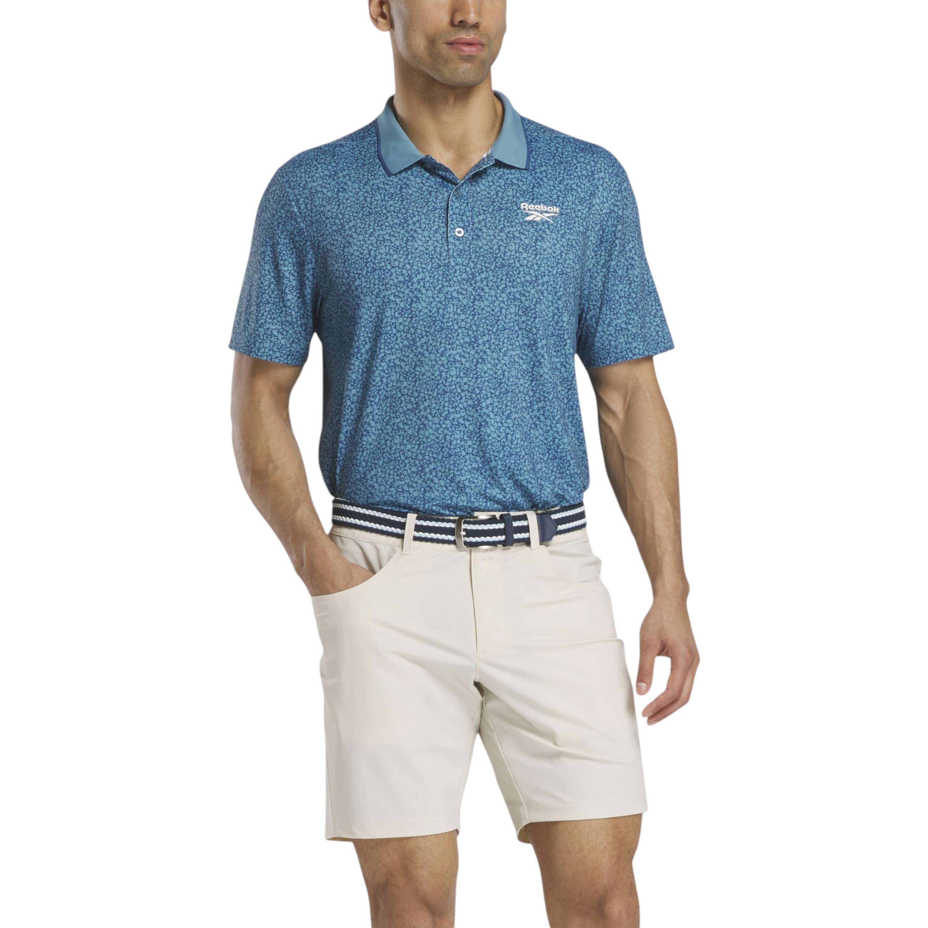 Playera Crackle Print Polo