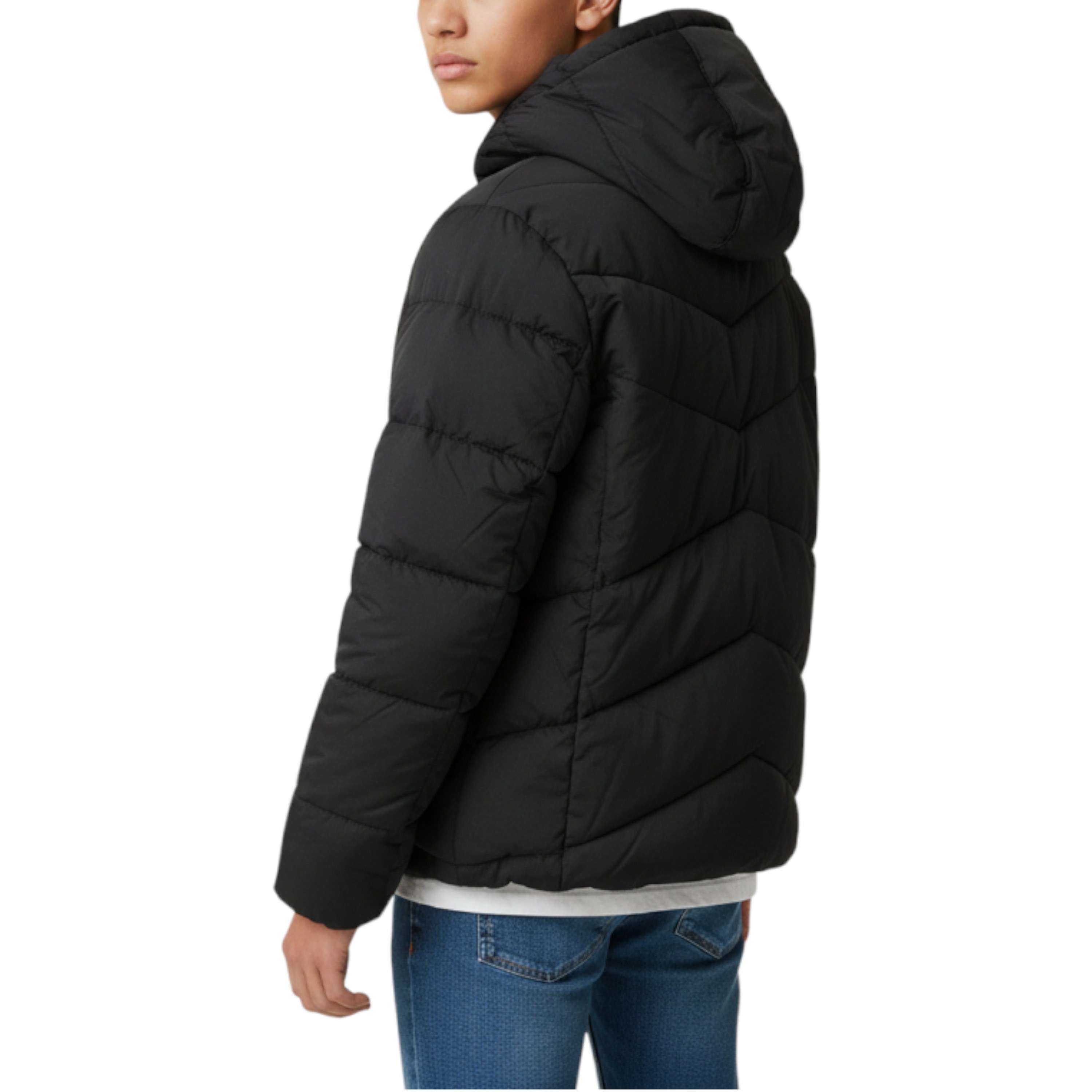 Chamarra puffer elástica