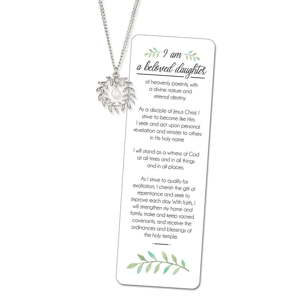 Young Women Theme Bookmark with Necklace