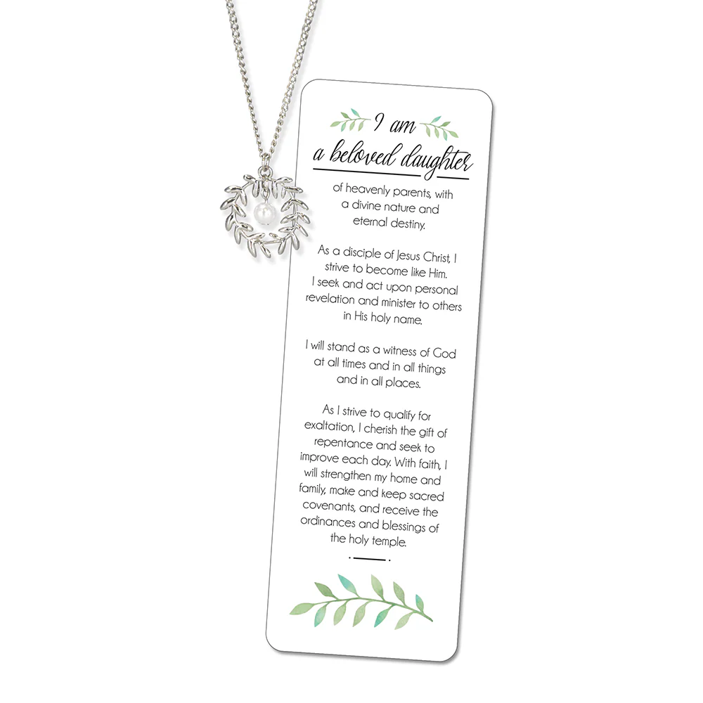 Young Women Theme Bookmark with Necklace