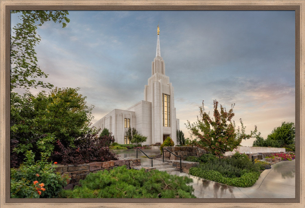 Covenant Path: Twin Falls Temple (16X23 Framed Canvas Giclee), , large