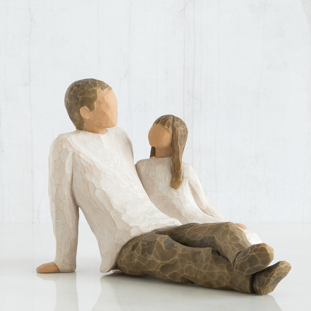 Father and Daughter Figurine, , large image number 1