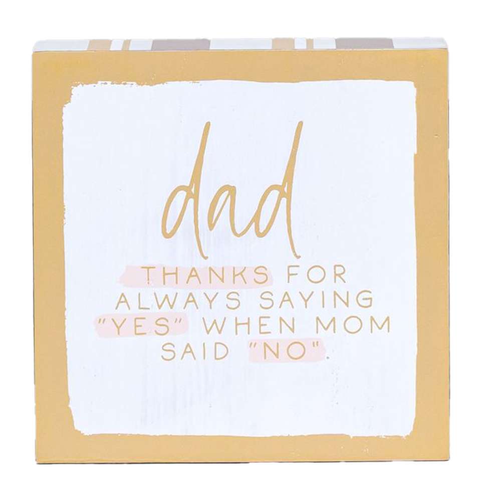 MOM DAD REVERSIBLE PLAQUE 5X5, , large