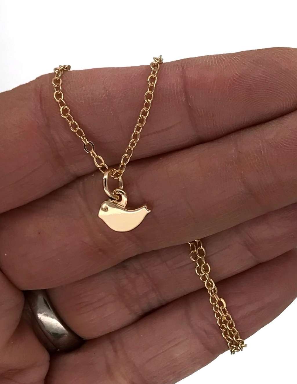 Always Believe in Yourself Bird Necklace, , large