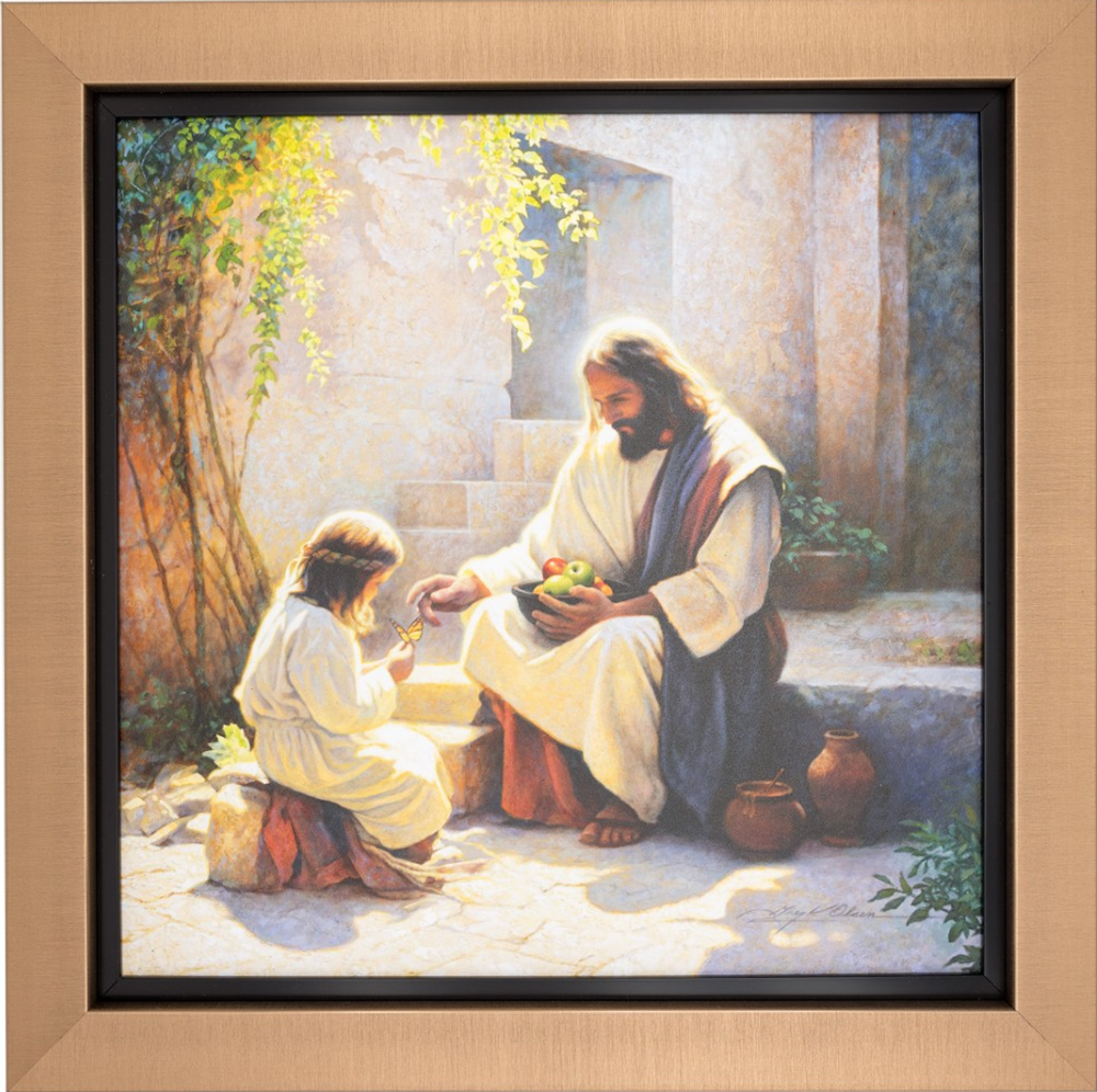 I Am a Child of God (22x22 Framed Textured Print)