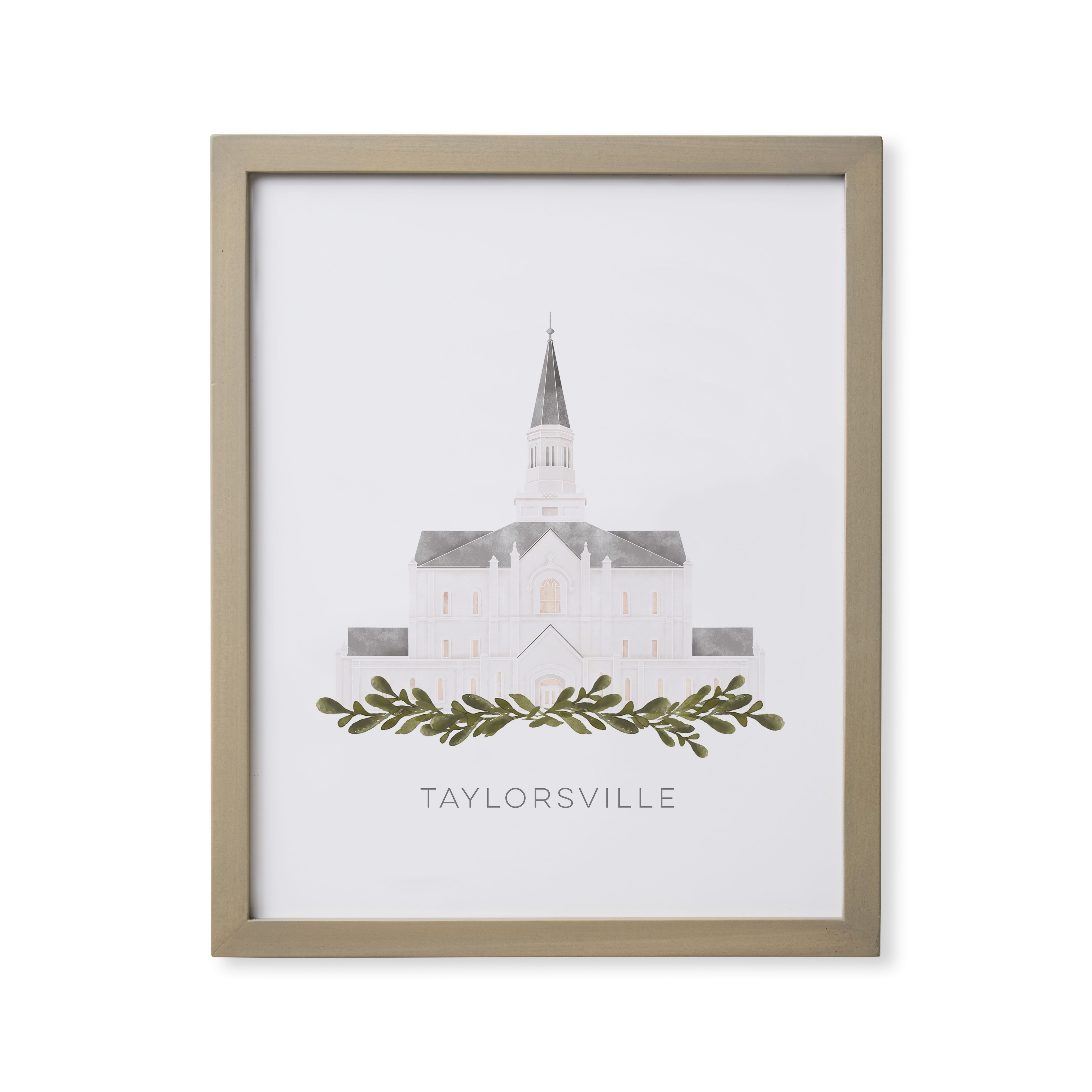 Taylorsville Utah Temple (18x22 Framed Paper Print)