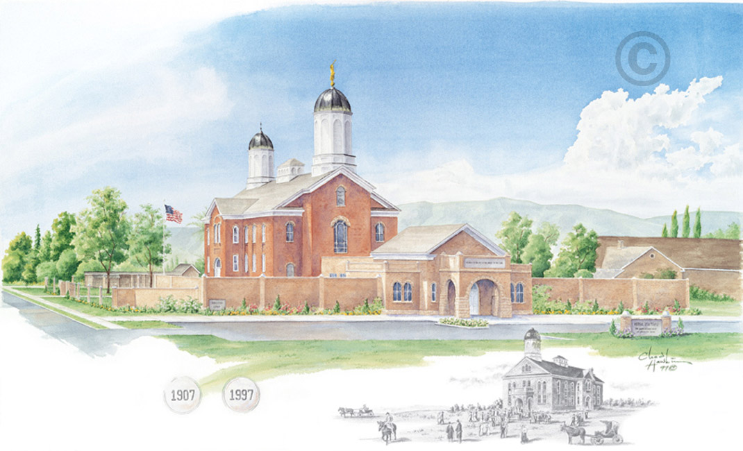 Vernal Temple Sketch - 5x7 Print