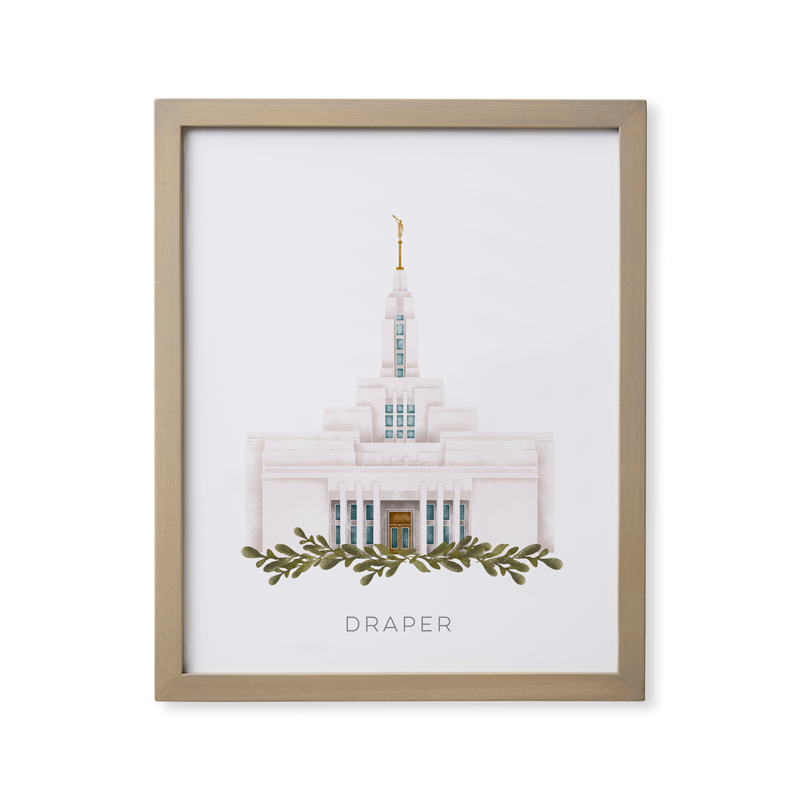 Draper Utah Temple (18x22 Framed Paper Print), , large image number 0