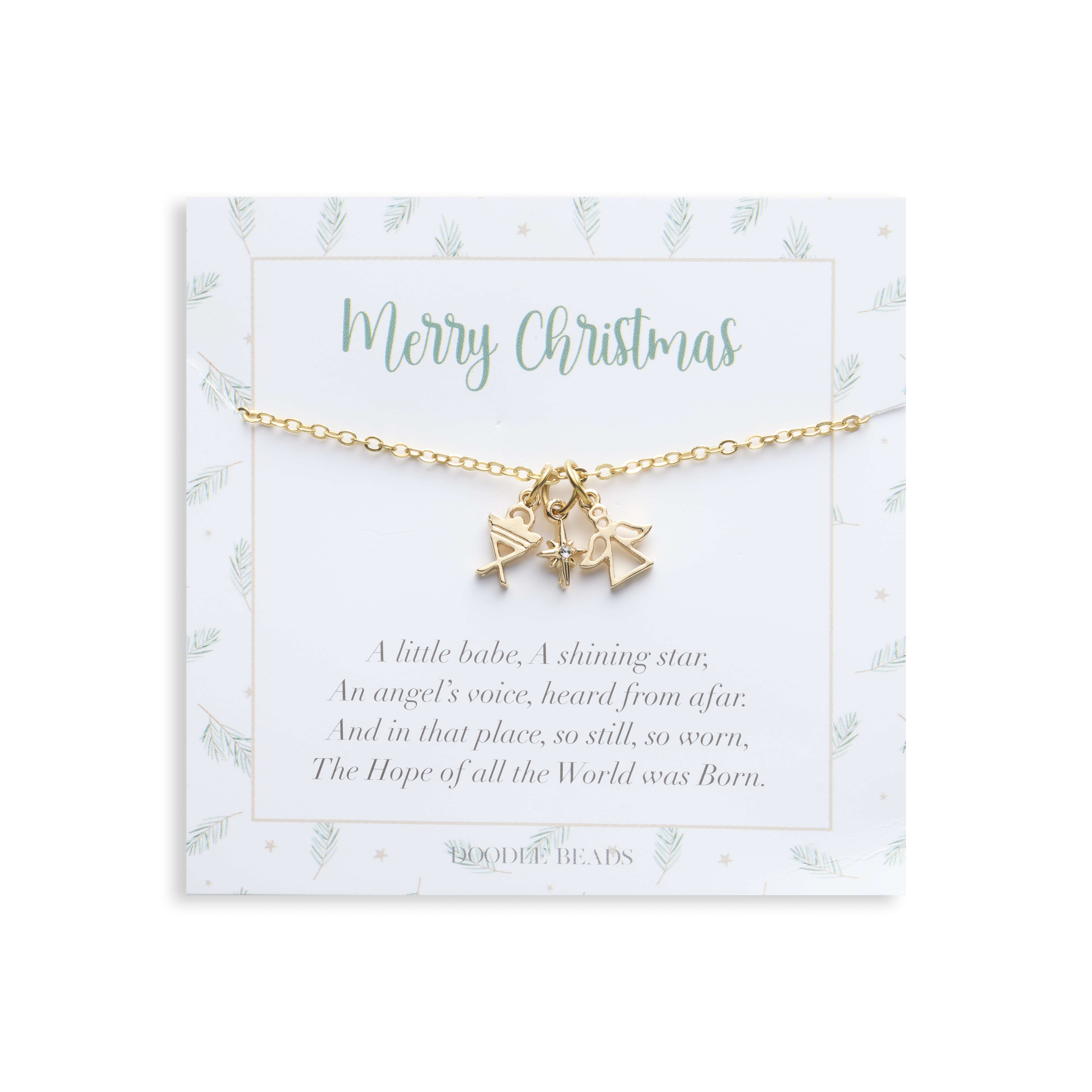 Three Charm Nativity Necklace, , large