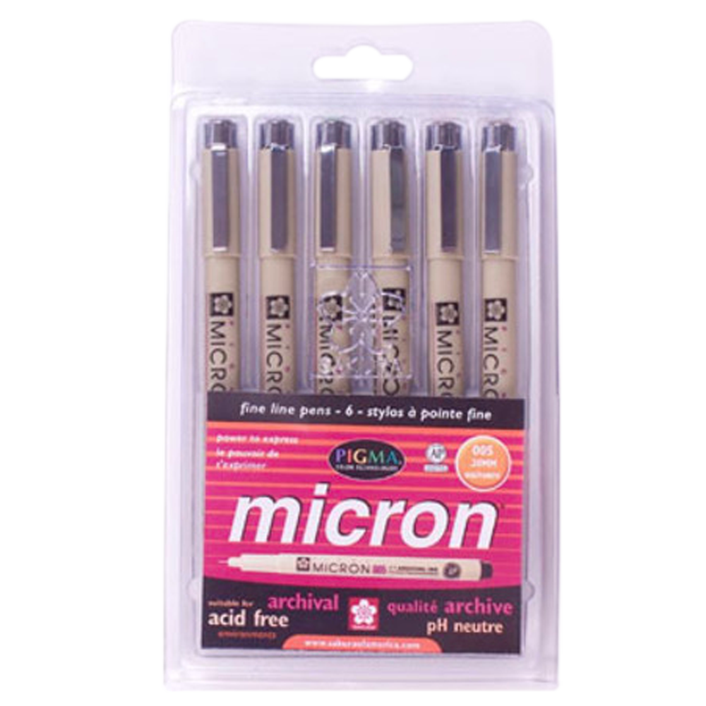 Pigma Micron 005 6-Color Pen Set, , large image number 0