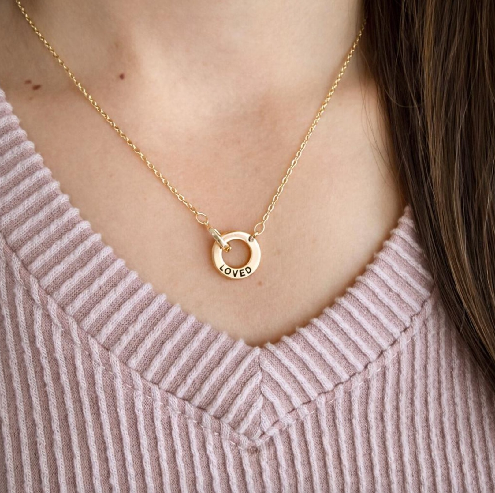 Grandmother Interlocking Ring Necklace, , large image number 2