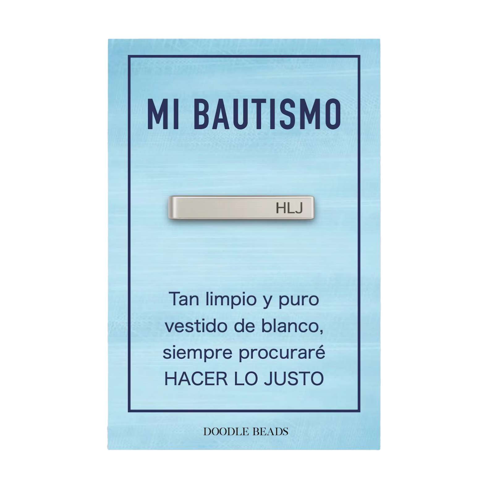 Spanish HLJ (CTR) My Baptism Tie Bar, , large image number 0