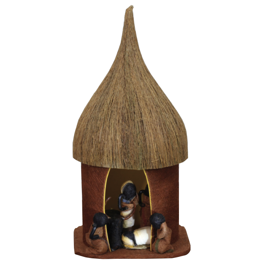 Ugandan Bark Cloth Nativity