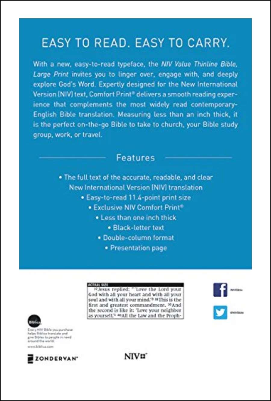 NIV, Value Thinline Holy Bible, Leathersoft, Large Print, , large image number 3