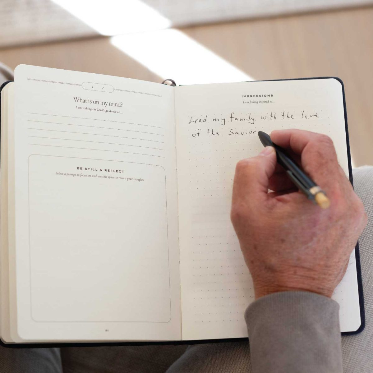 Be Still Linen Hardcover Journal, , large image number 1