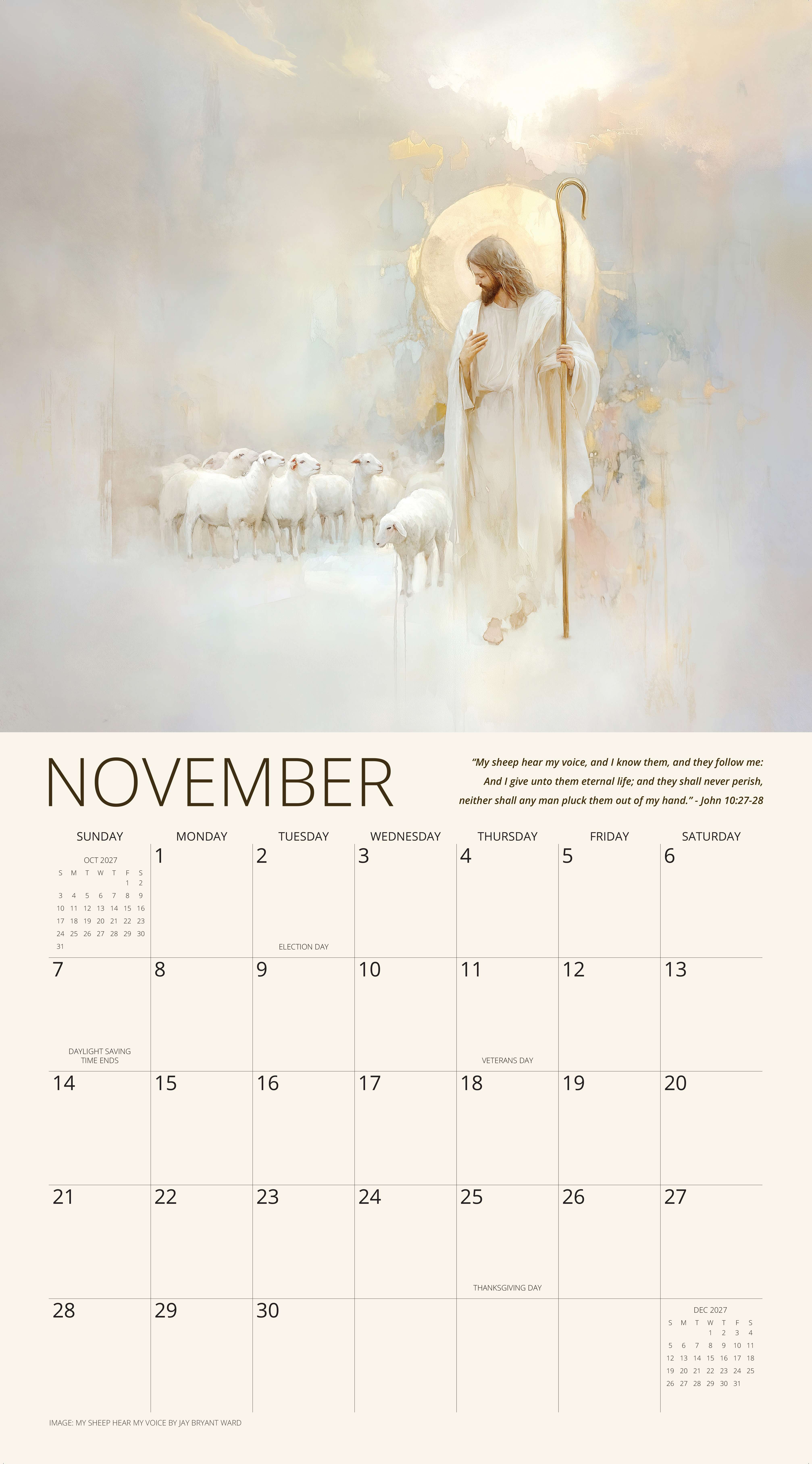 2027 Heavenly Peace Wall Calendar, , large image number 2