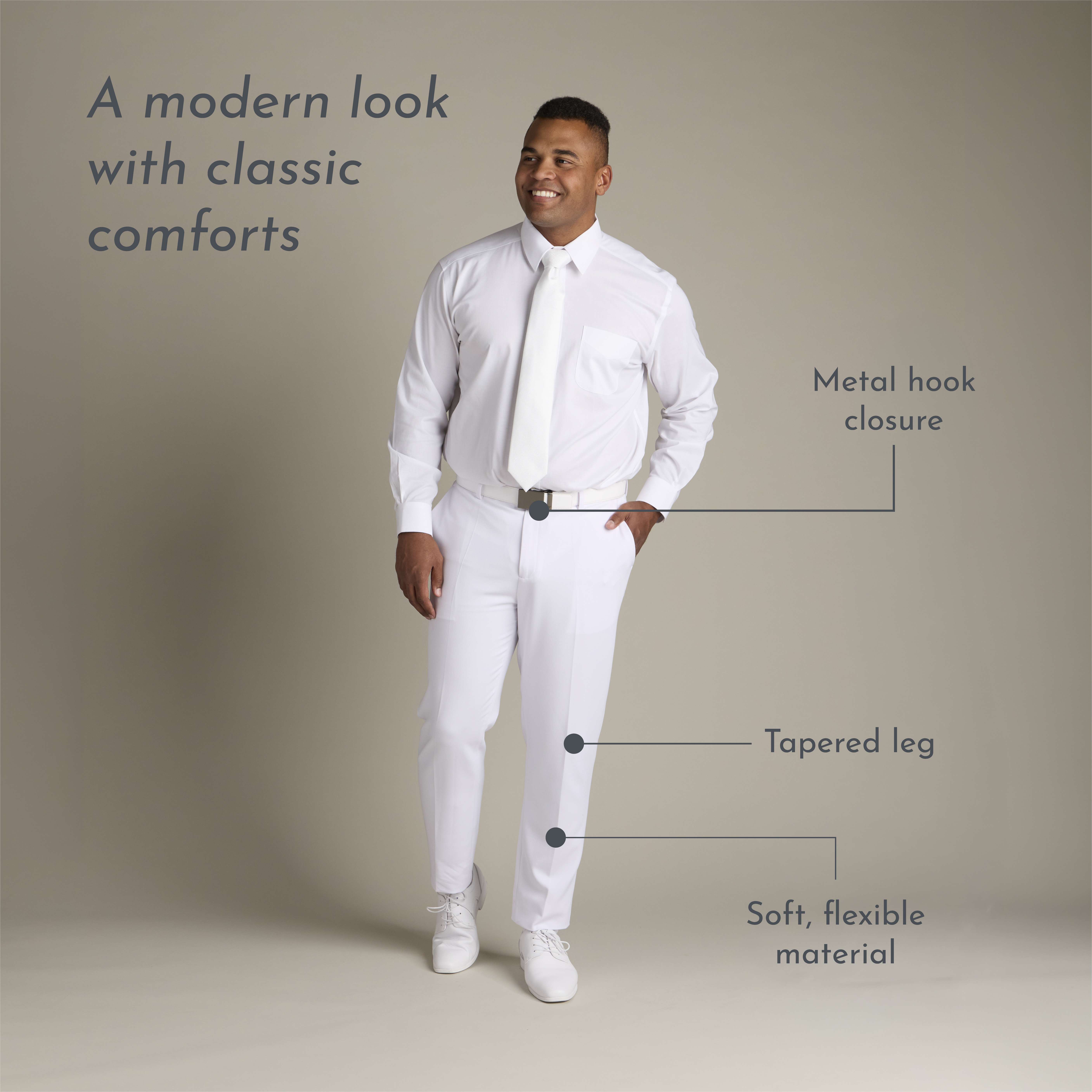 Tailored Fit Temple Pants, , large image number 2