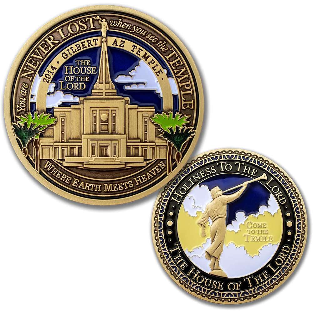 Gilbert Arizona Temple Medallion Coin, , large image number 3