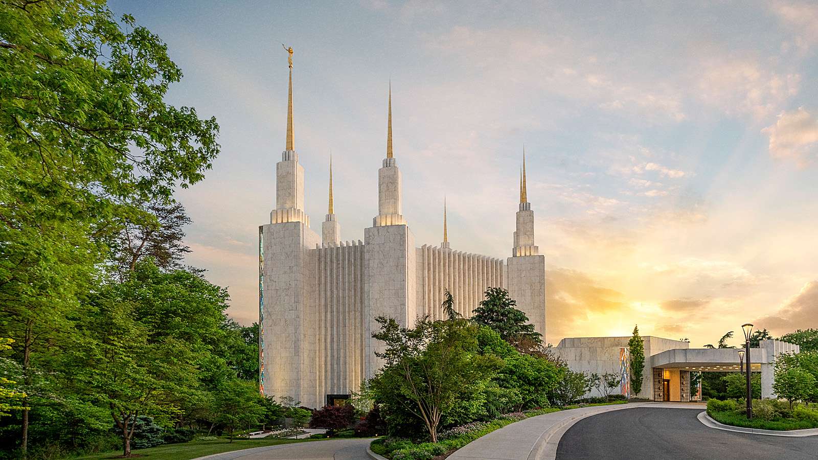 Washington, D.C. Temple, Fire of the Covenant Series (25x43 Framed Canvas Print), , large