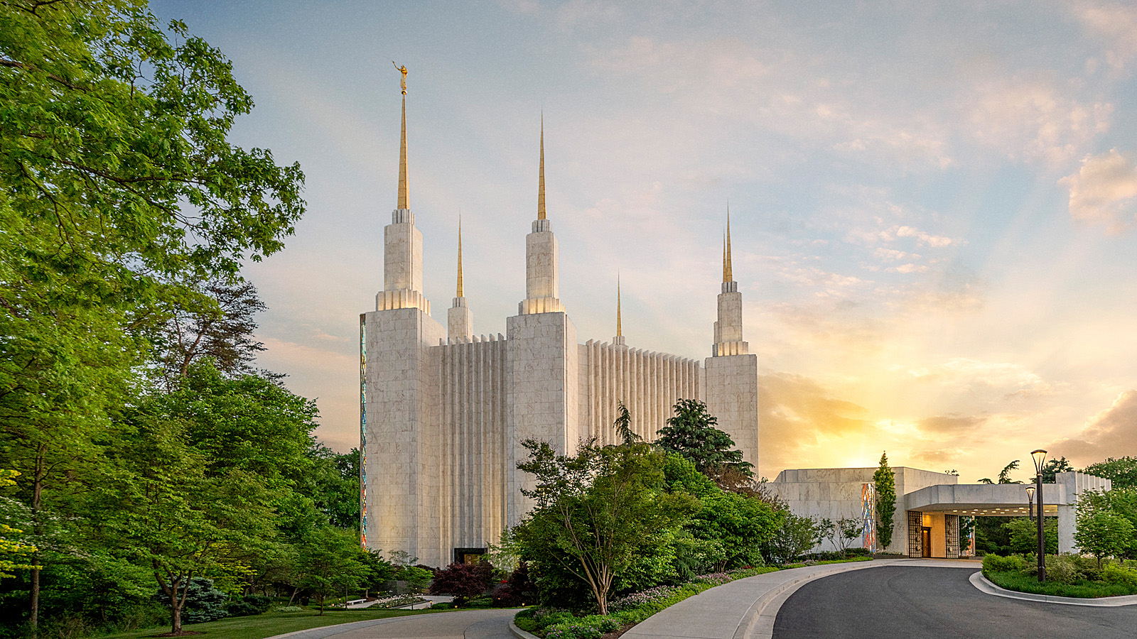 Washington, D.C. Temple, Fire of the Covenant Series (25x43 Framed Canvas Print), , large