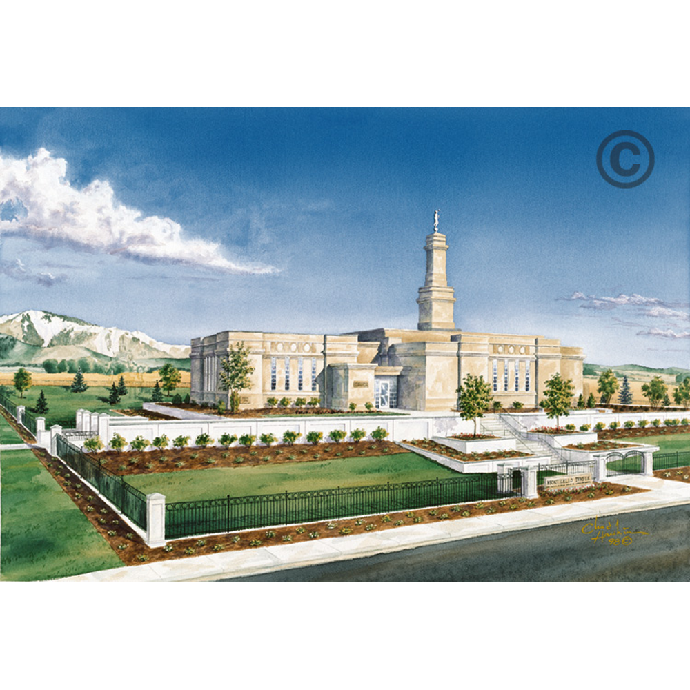 Monticello Temple Color Sketch 11x14 Print, , large image number 0