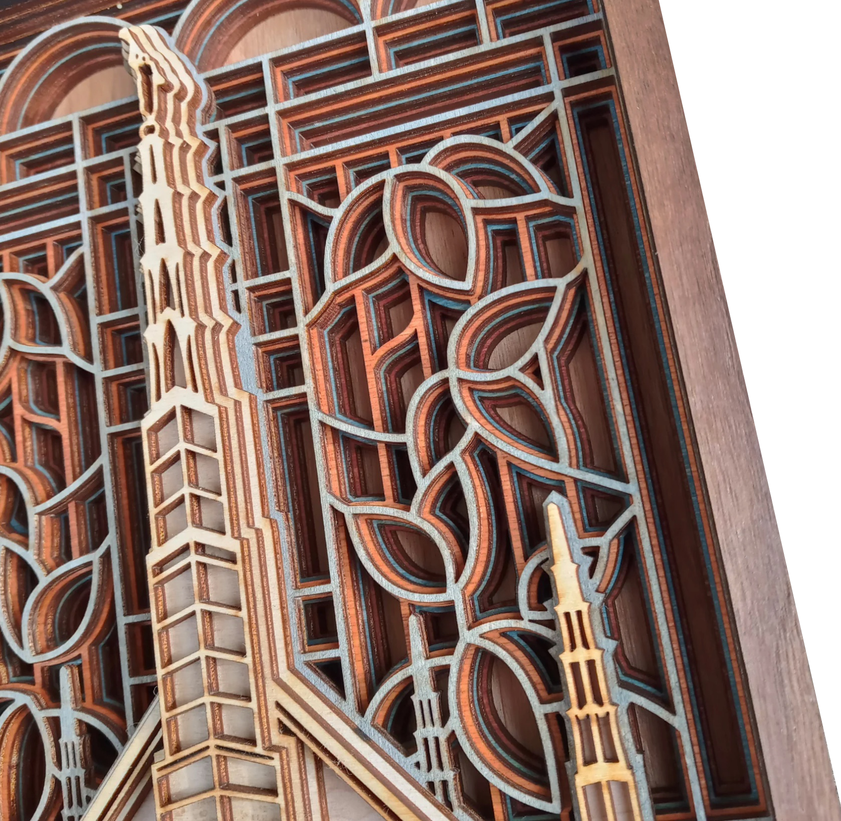 Dallas Texas Temple Layered Wood Plaque, , large