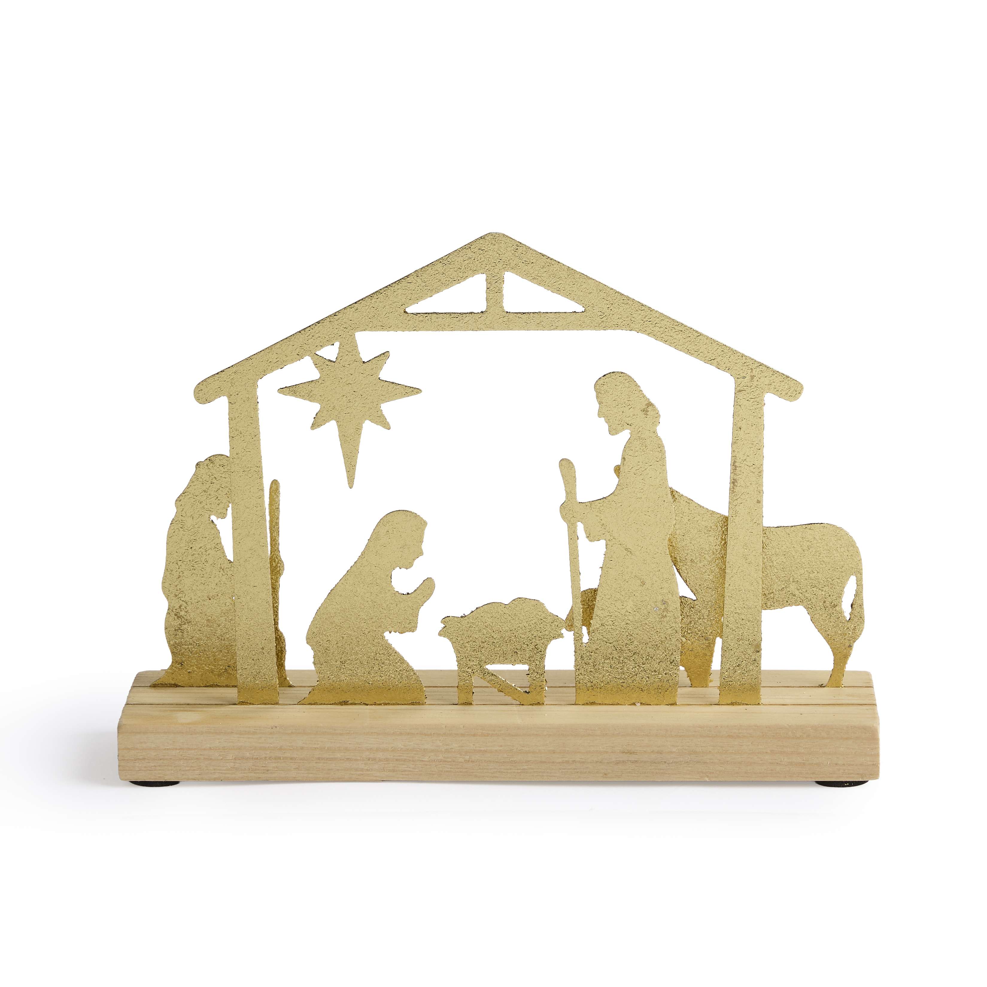 Holy Family with Shepherd and Animals Nativity, , large image number 2