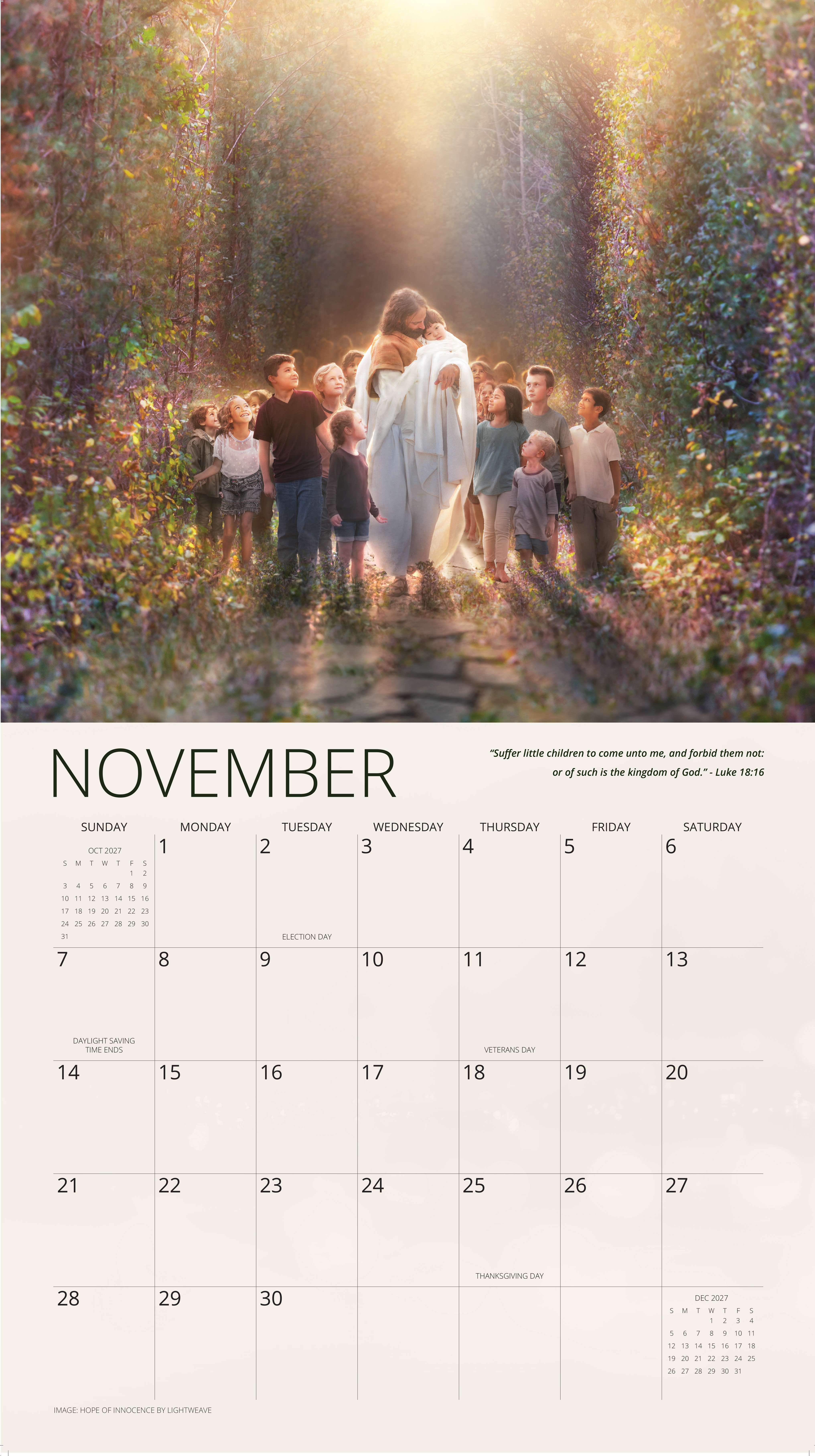 2027 Because He Lives Wall Calendar, , large