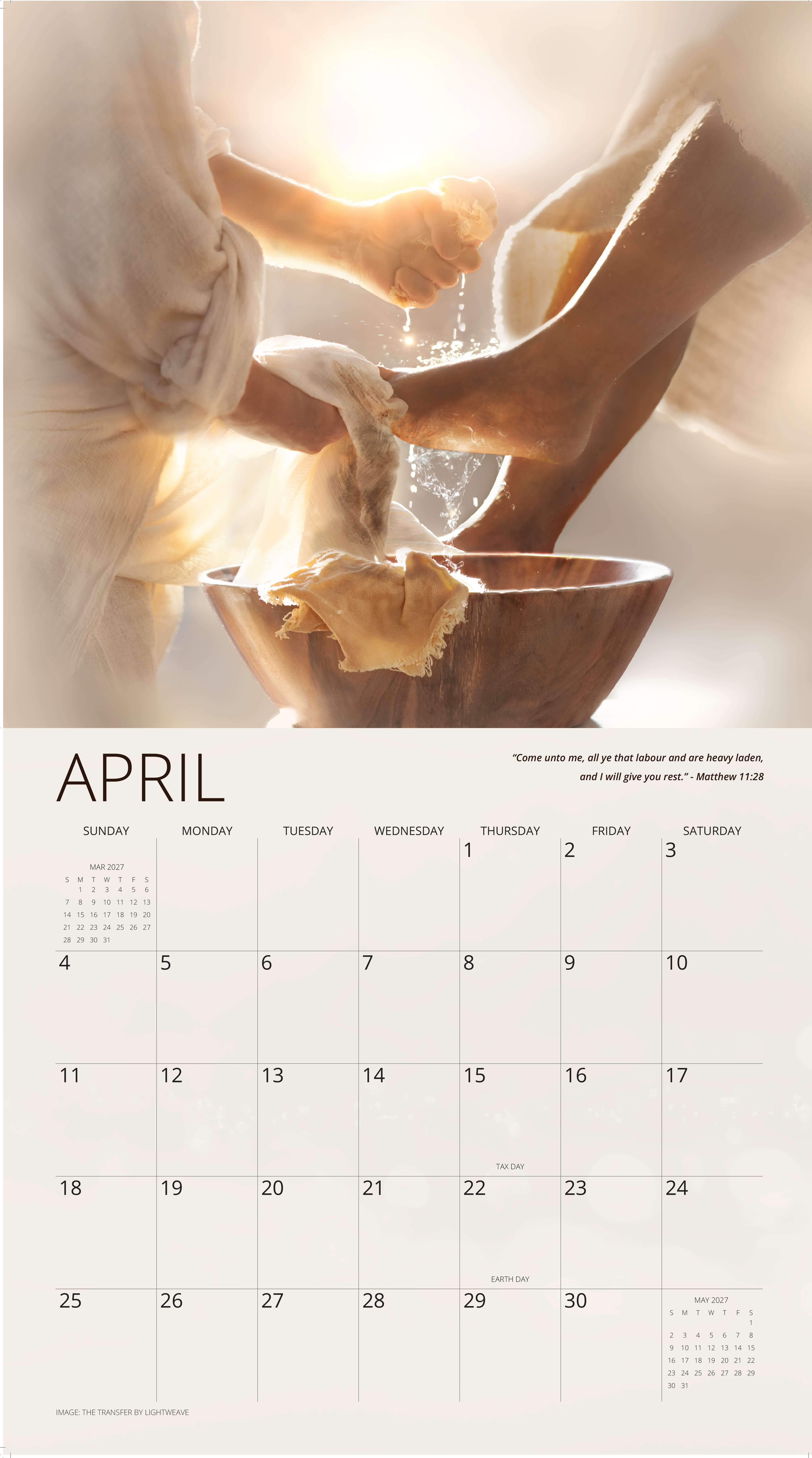 2027 Because He Lives Wall Calendar, , large image number 2