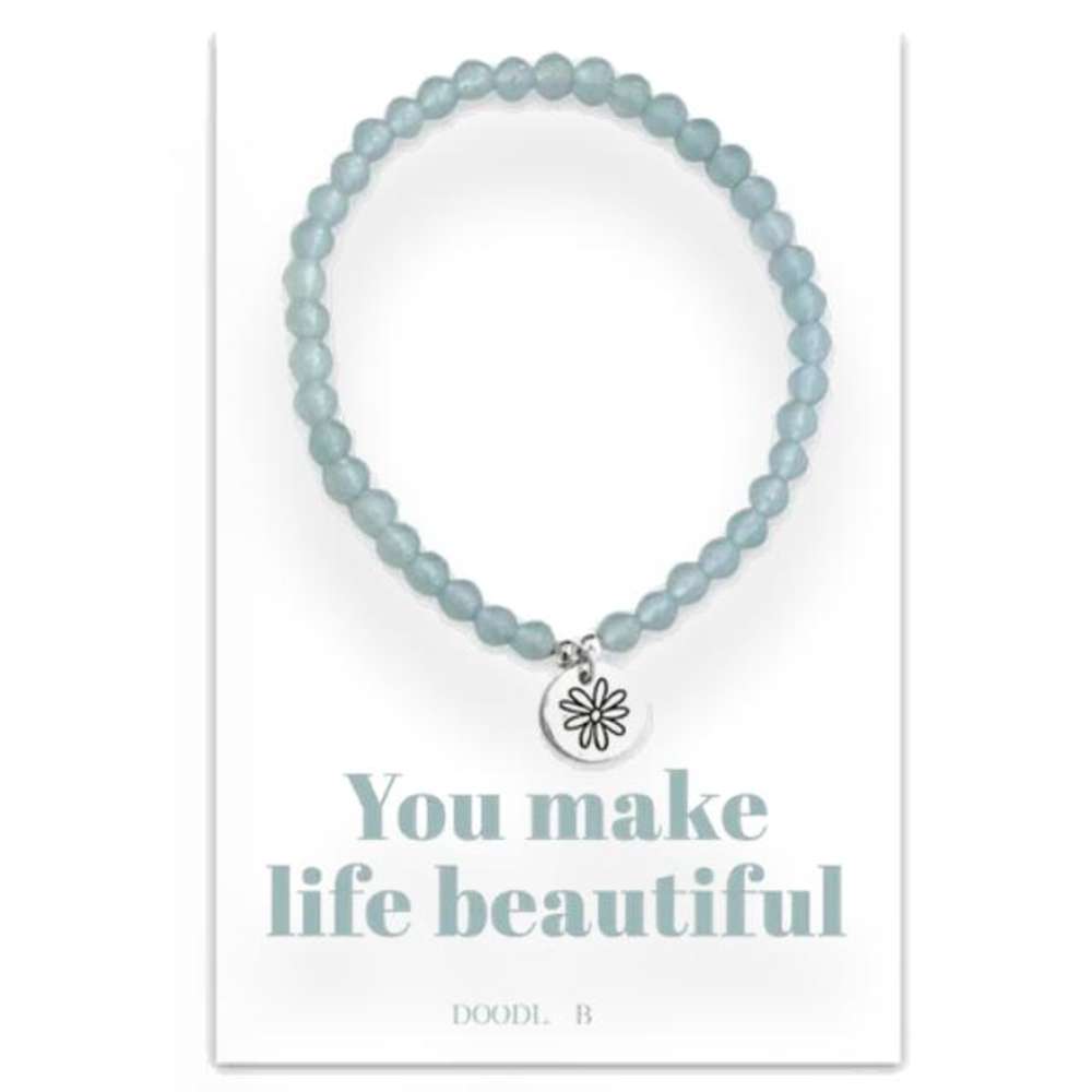 You Make Life Beautiful Aquamarine Bracelet