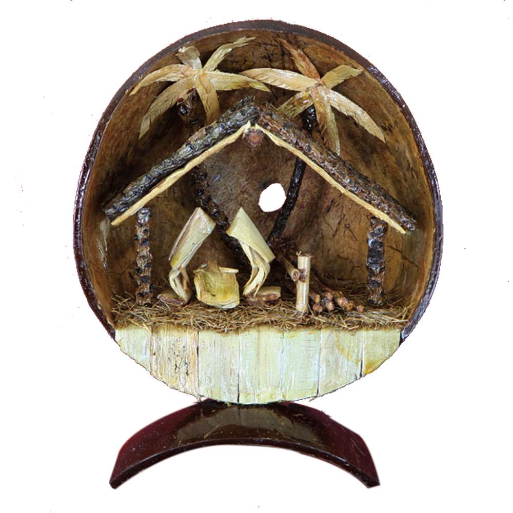 Cambodian Coconut Shell Nativity, , large image number 3