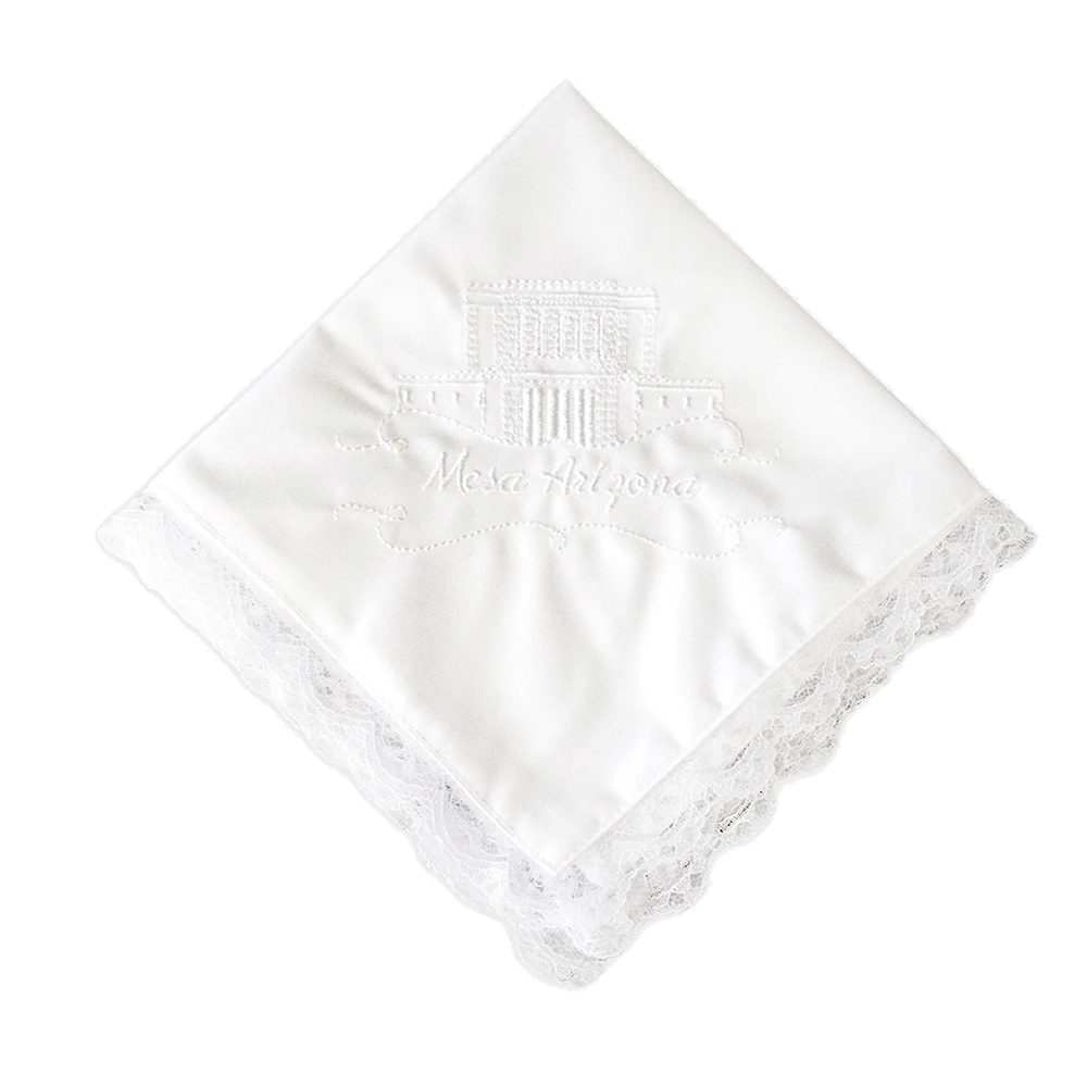 Mesa Arizona Temple Handkerchief - Lace 