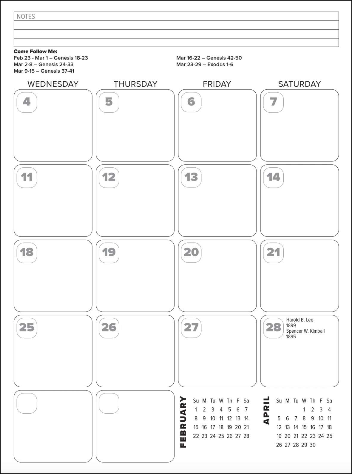 2026 Leadership Planning Calendar, , large