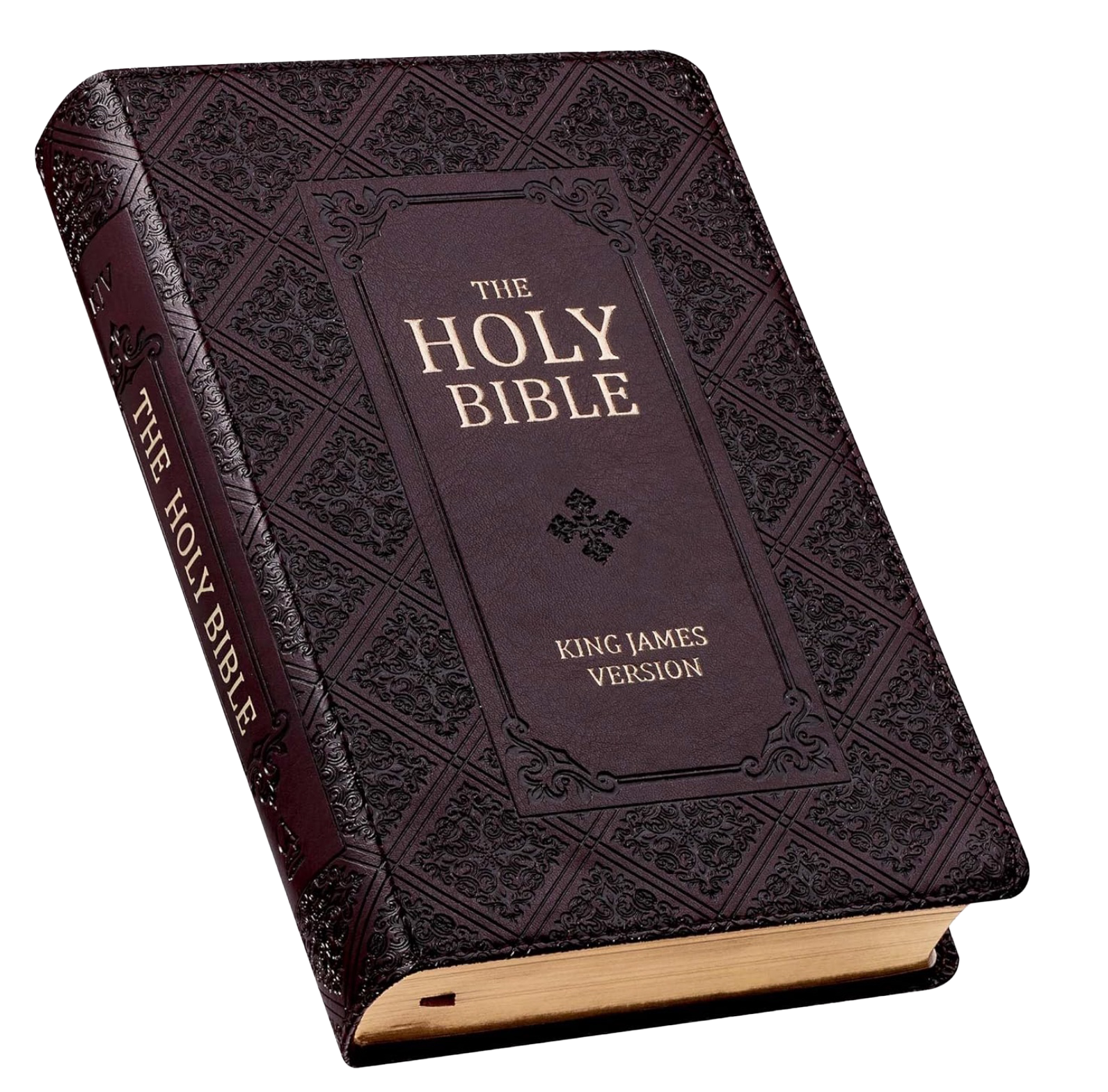 KJV Holy Bible, Giant Print, Faux Leather, Dark Brown