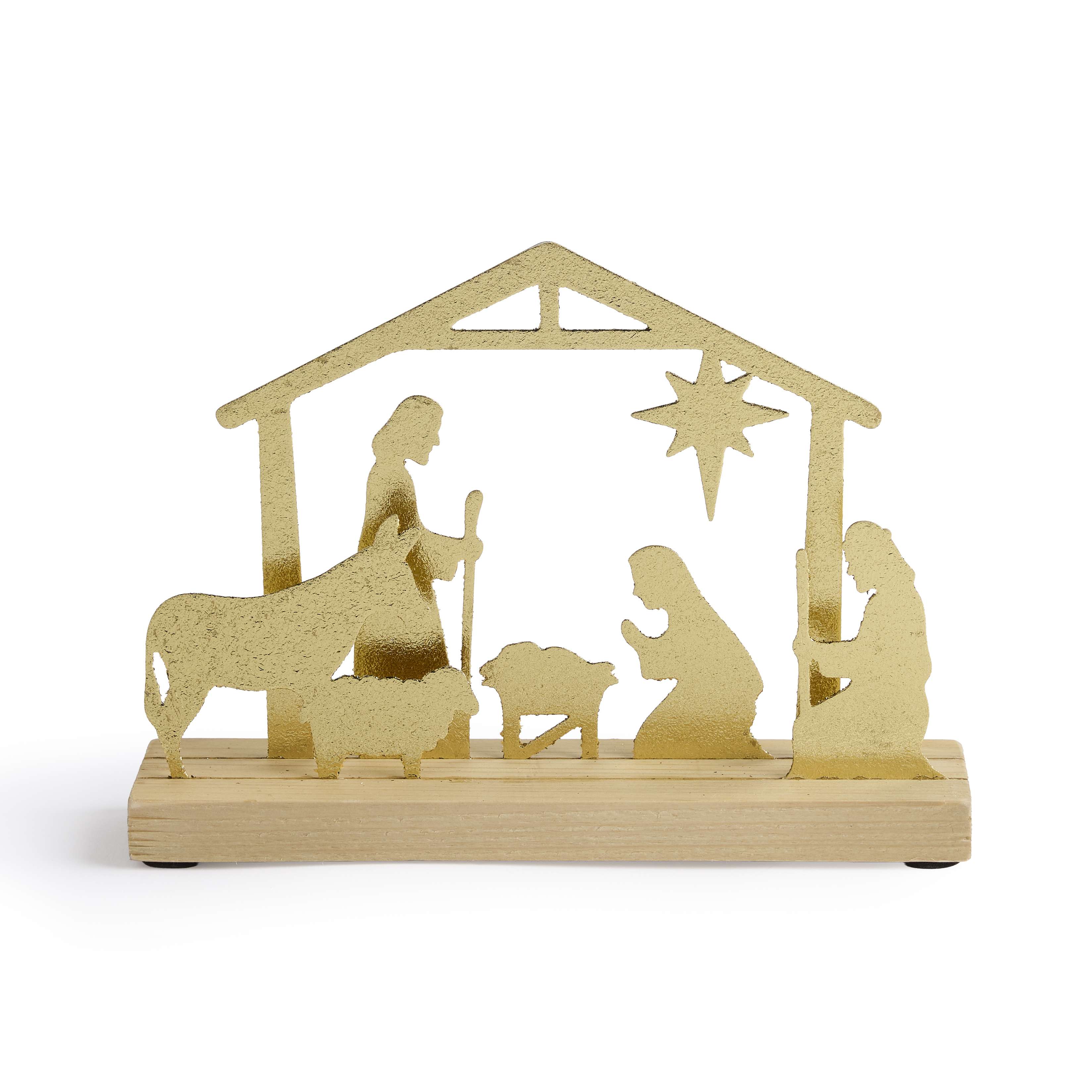 Holy Family with Shepherd and Animals Nativity, , large image number 0