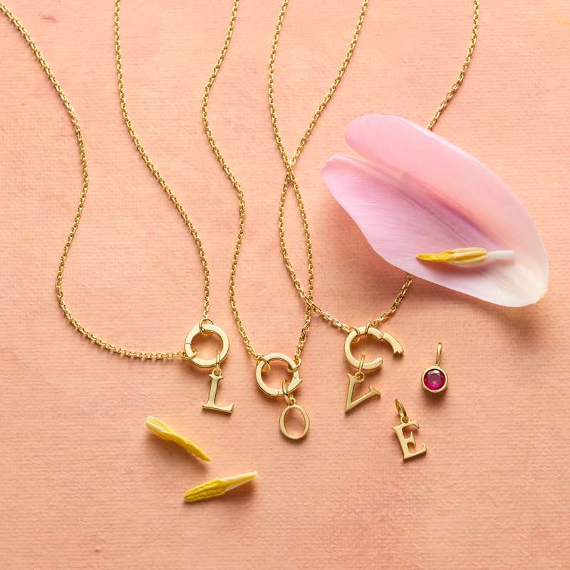 Gold Alphabet Charm, , large image number 3