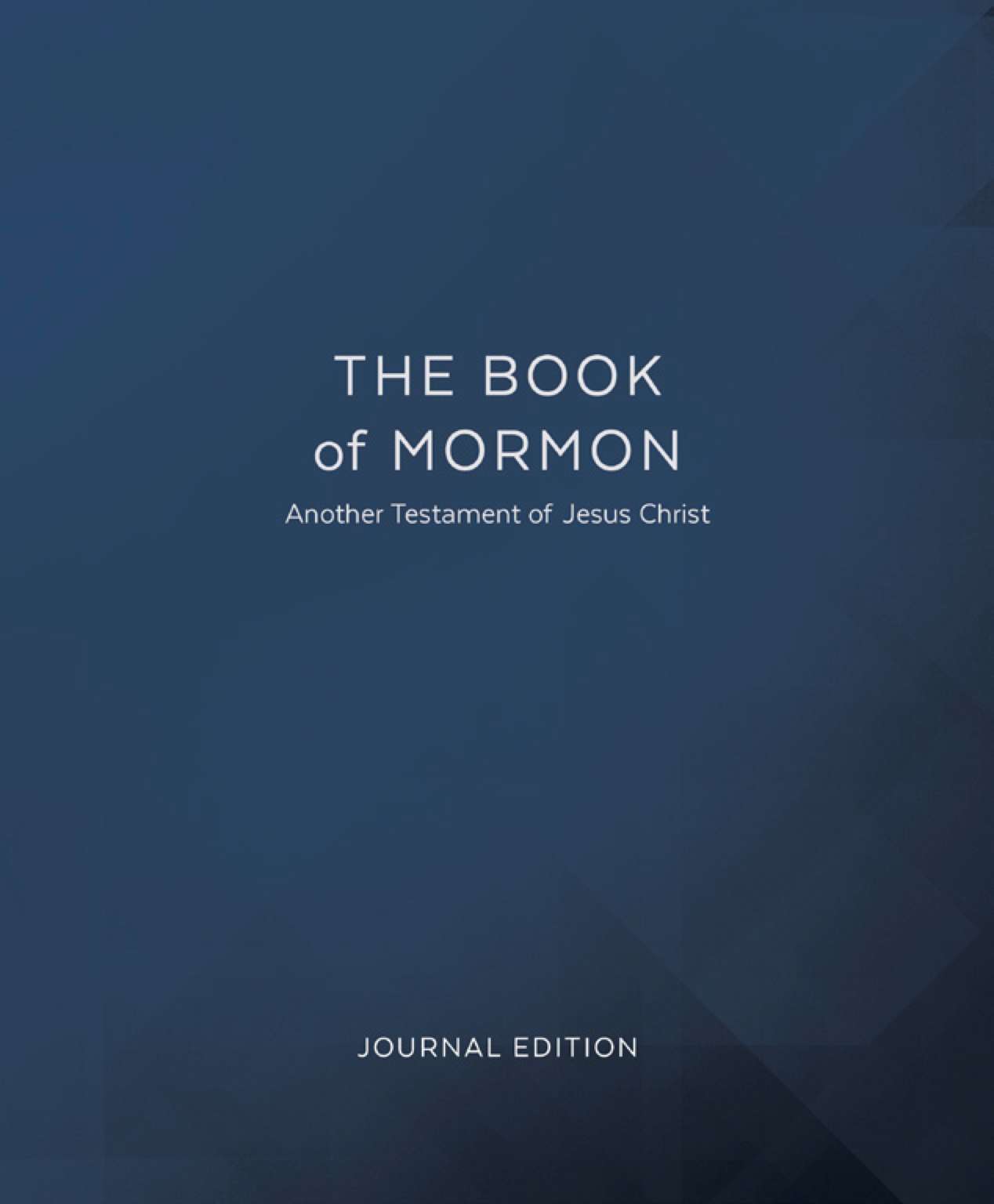 The Book of Mormon, Journal Edition, Large Print Blue (Lined), , large image number 0