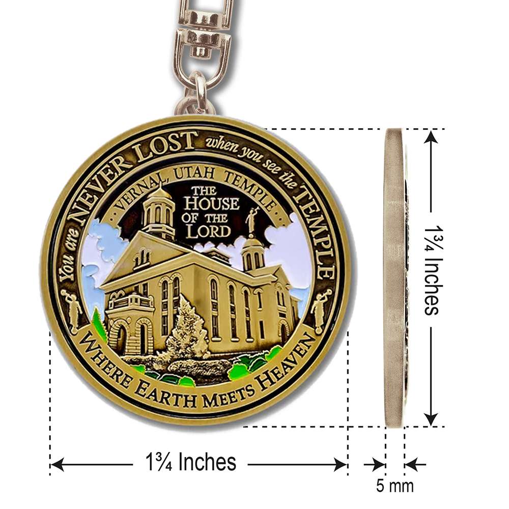 Vernal Utah Temple Keychain, , large