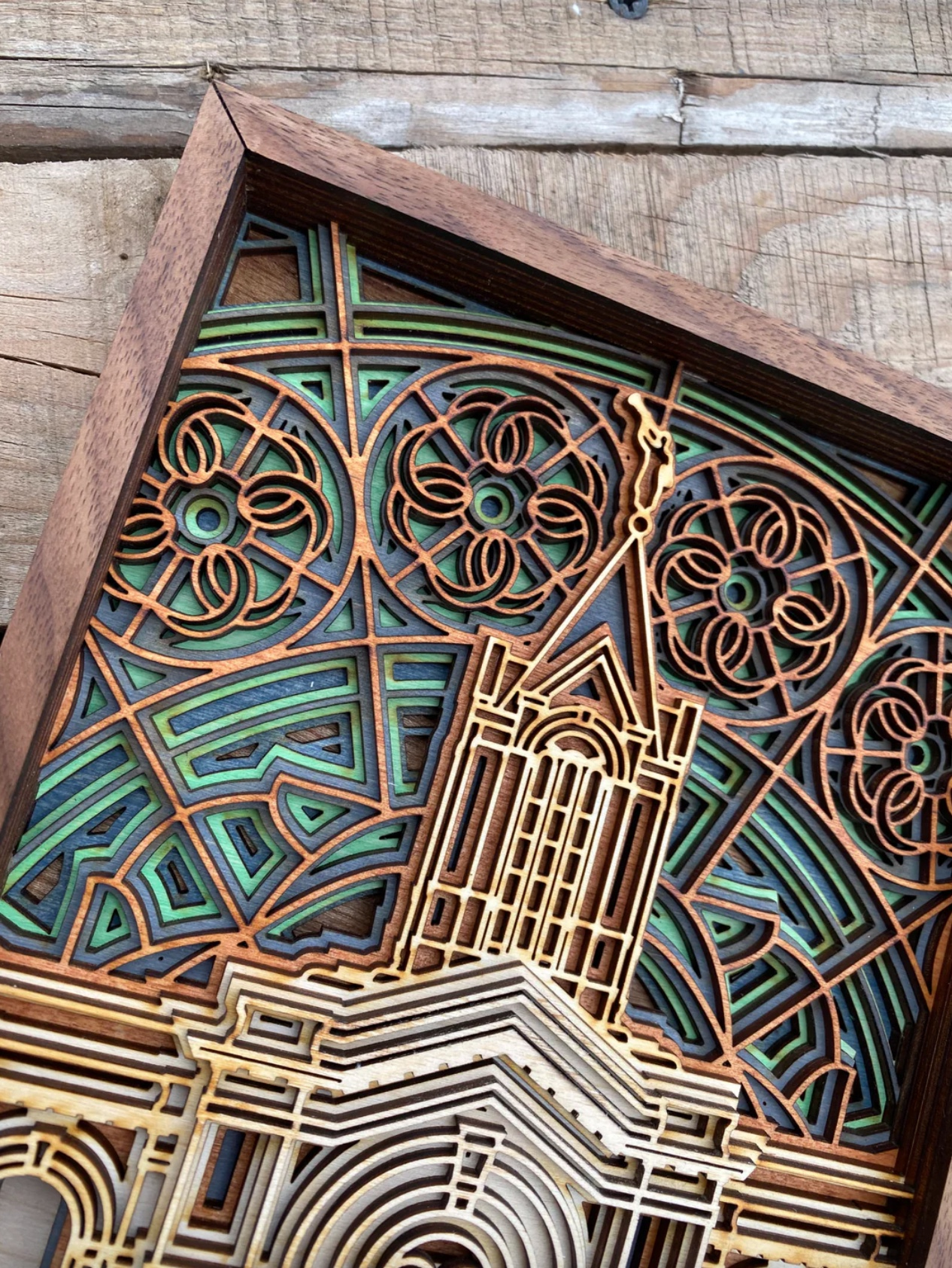 Fort Collins Colorado Temple Layered Wood Plaque, , large image number 2