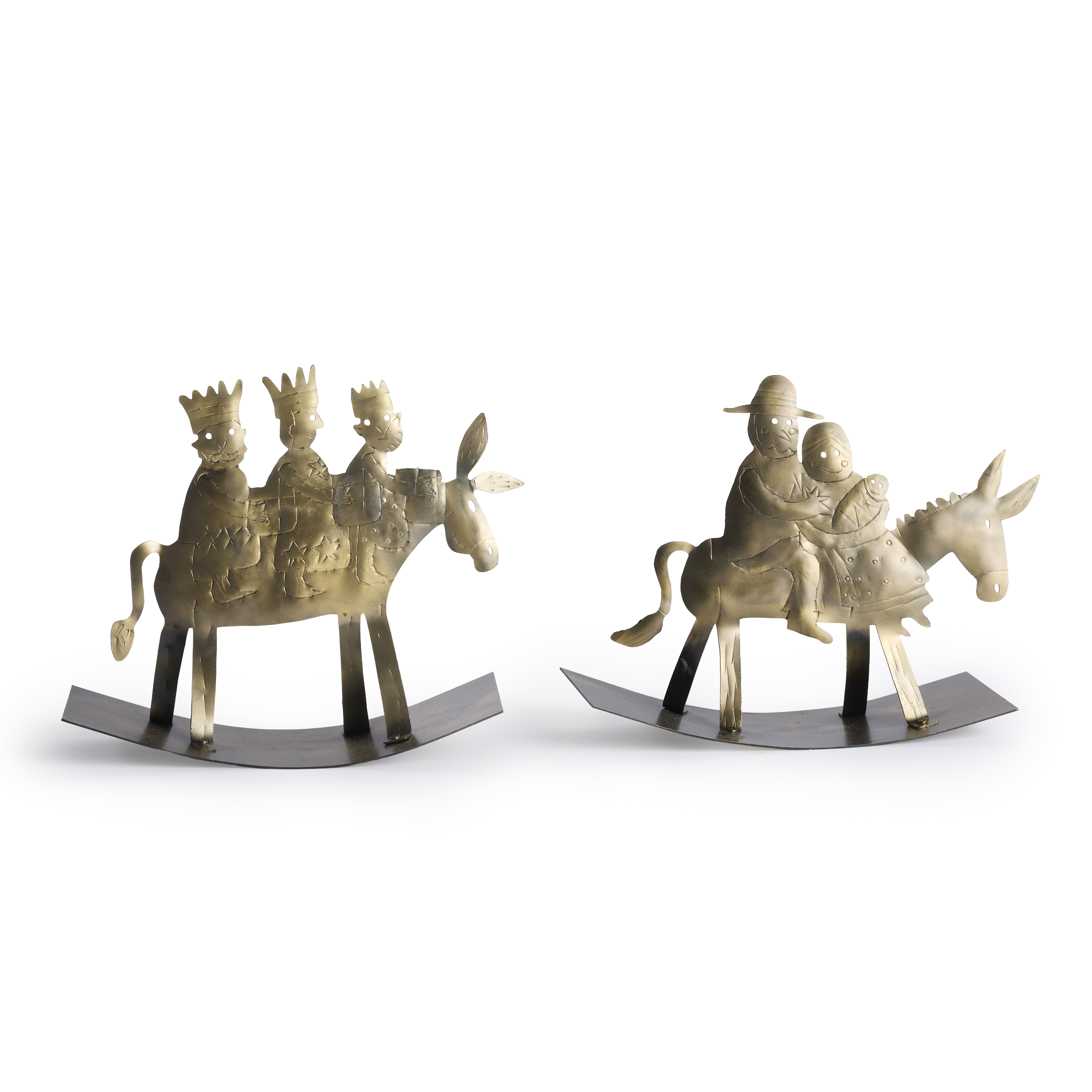 India Hand-Cut Rocking Nativity