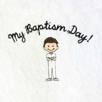 My Baptism Day Towel - Brown Hair, , large image number 2