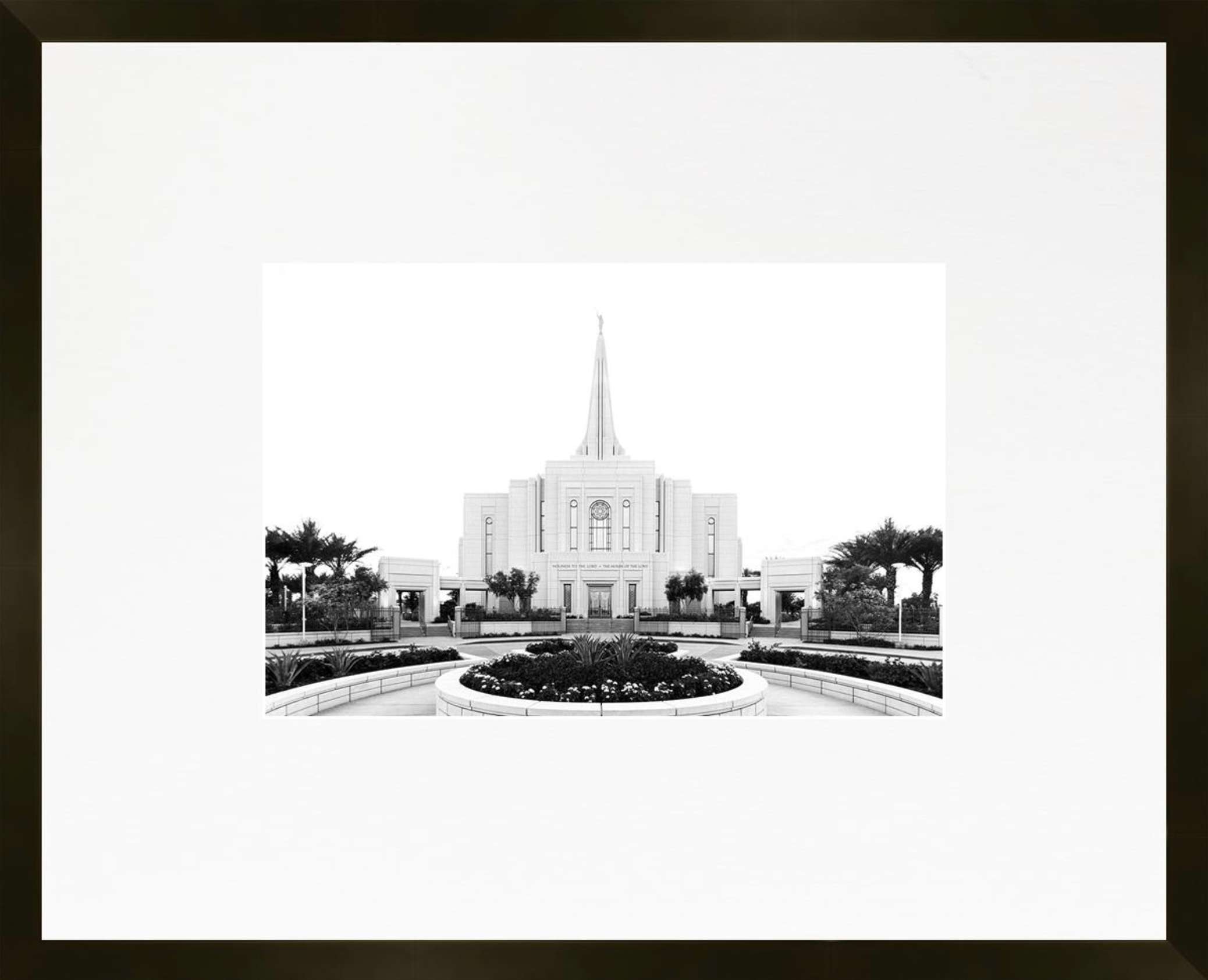 Gilbert Arizona Temple, Place of Peace (21x17 Framed Paper Print)
