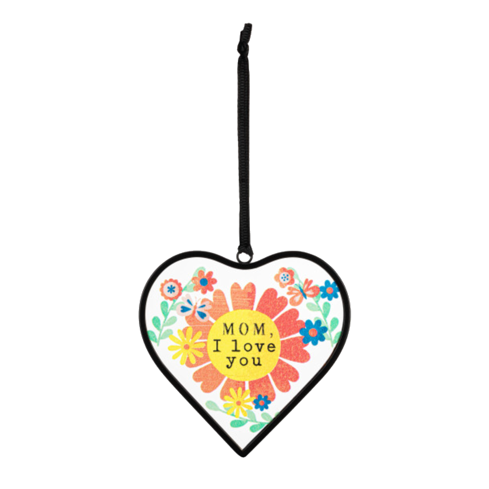 Love You Mom Heart Suncatcher