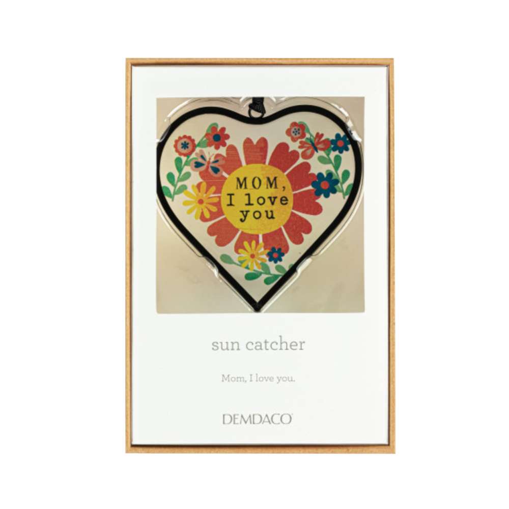 Love You Mom Heart Suncatcher, , large image number 1