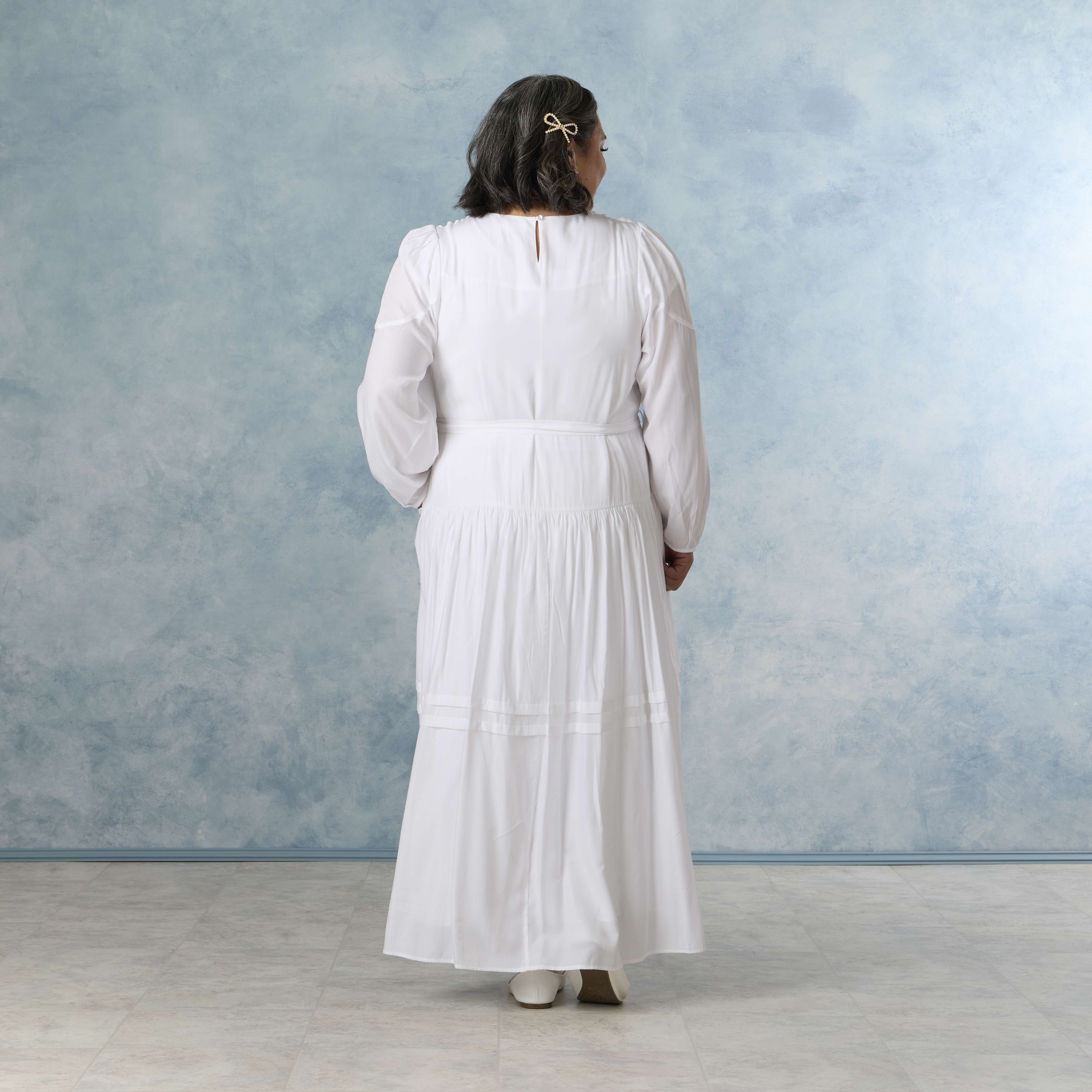 Cap Sleeve Temple Dress Slip, , large image number 6